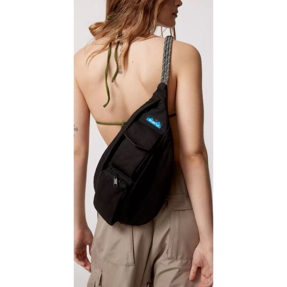 KAVU MINI ROPE SLING BAG in BLACK/ NWOT - Picture 1 of 6